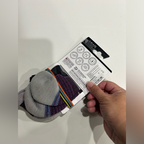 Smartwool Women's Small Hike Light Cushion Low Ankle Socks Charcoal Teal NWT - Picture 3 of 6